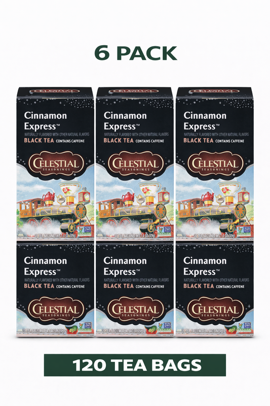 Celestial Seasonings Black Tea, Cinnamon Express, 20 Count (Pack of 6) (Packaging May Vary)