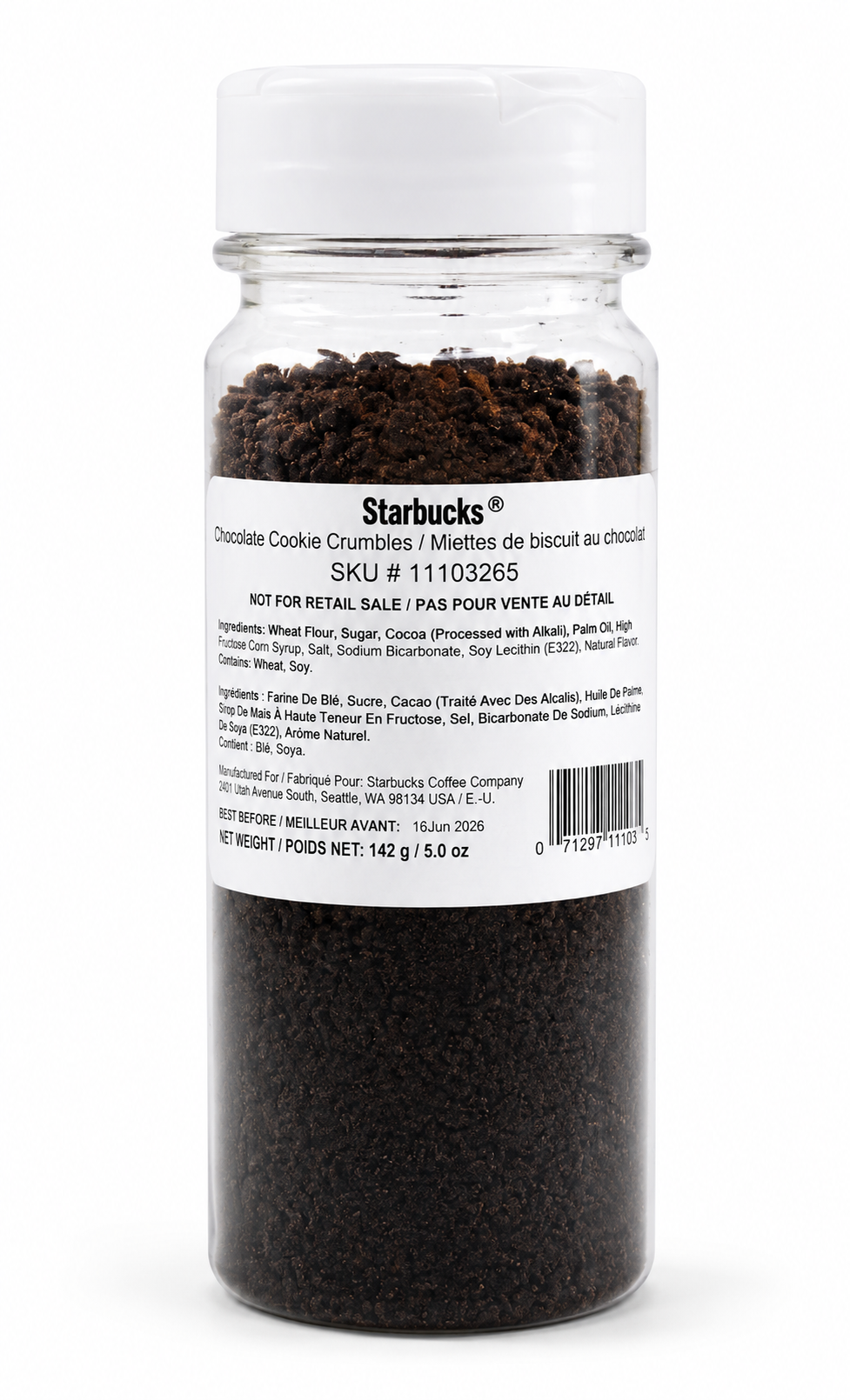 Starbucks Chocolate Cookie Crumbles 5 OZ Topping