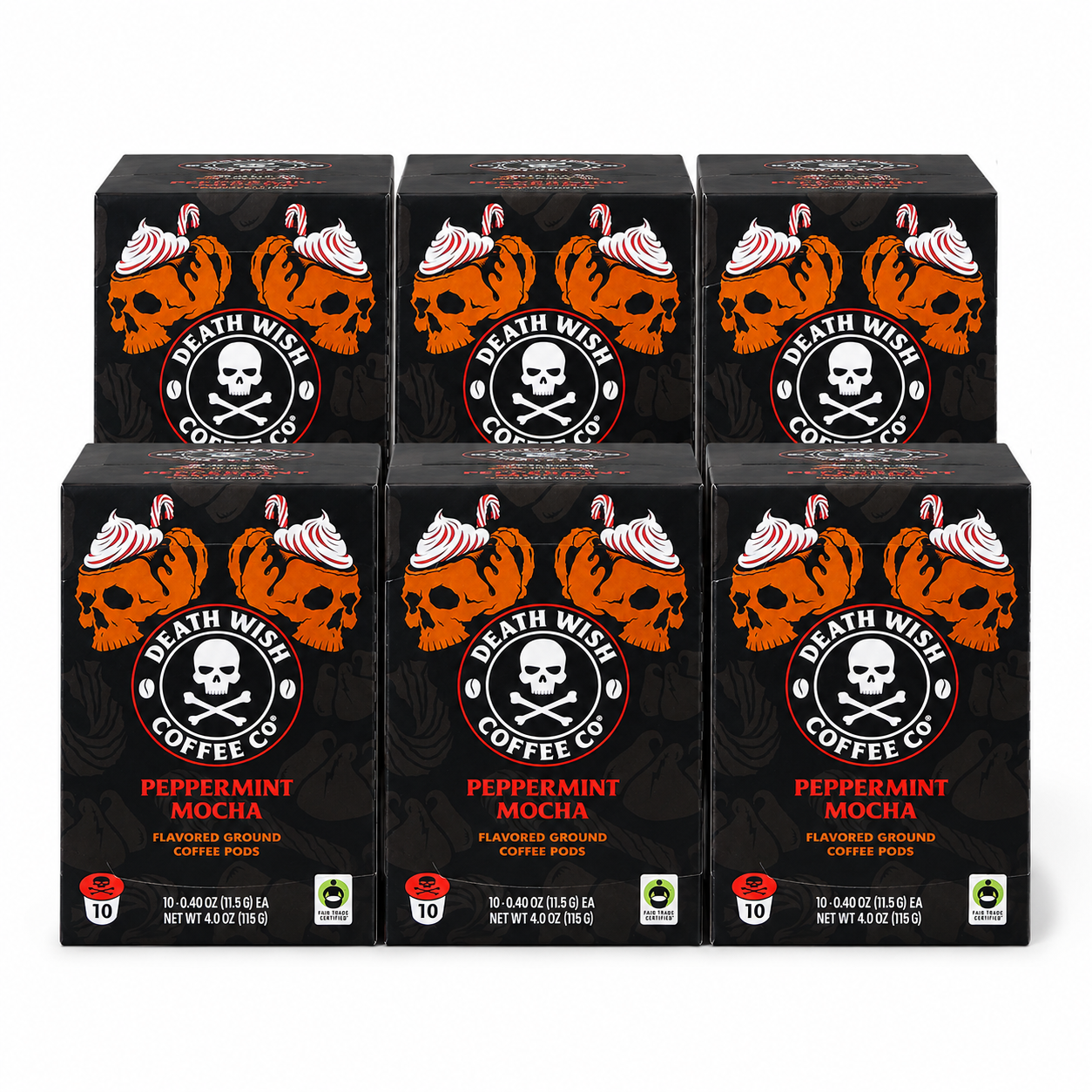 Death Wish Coffee Fair Trade Peppermint Mocha Medium k cups 10ct