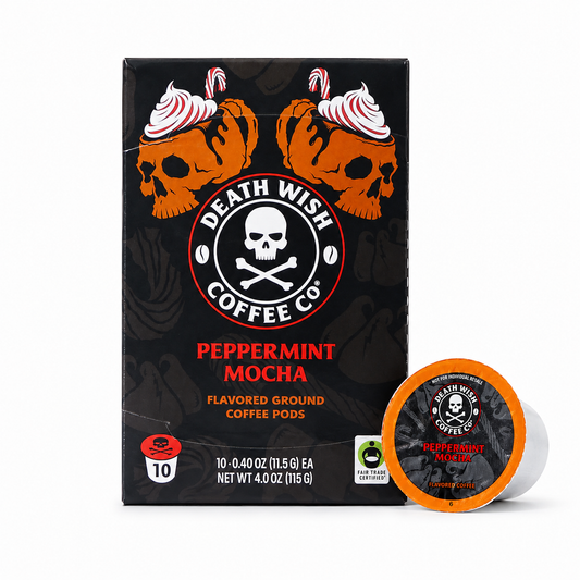 Death Wish Coffee Fair Trade Peppermint Mocha Medium k cups 10ct