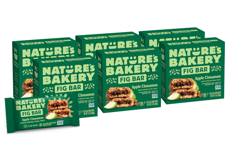 Nature’s Bakery Whole Wheat Fig Bars, Apple Cinnamon, Real Fruit, Vegan, Non-GMO, Snack bar, 6 Count (Pack of 6)
