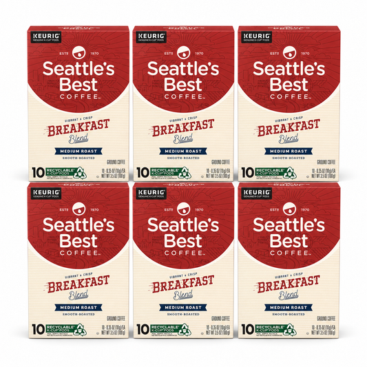 Seattle’s Best Coffee, Breakfast Blend, Medium Roast K-Cup Coffee Pods, 60 Count