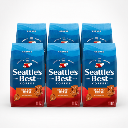 Seattle's Best Coffee Sea Salt Toffee Flavored Ground Coffee 11 oz