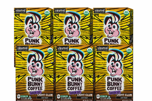 Punk Bunny Light Roast Coffee, Organic Coffee Pods, Light Club, 60 count