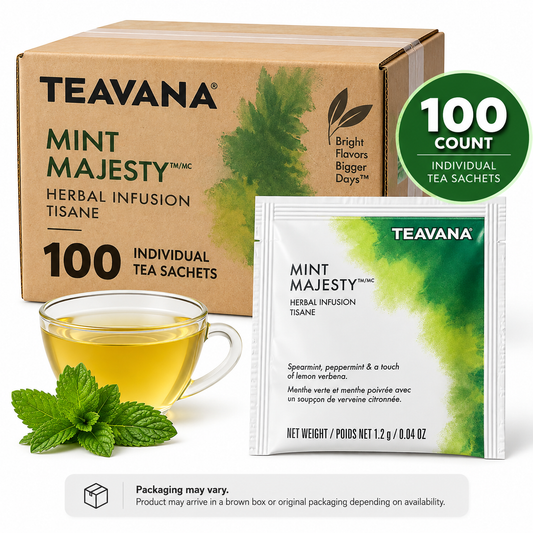 Teavana Mint Majesty Herbal Infusion Tea Sachets, 100 Count