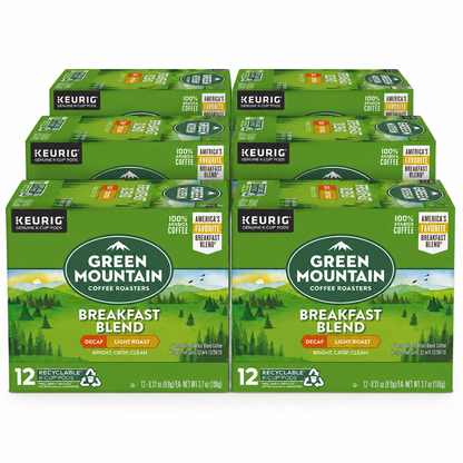 Green Mountain Coffee Breakfast Blend Keurig K-Cup Pods, Light Roast Coffee, 12 Count