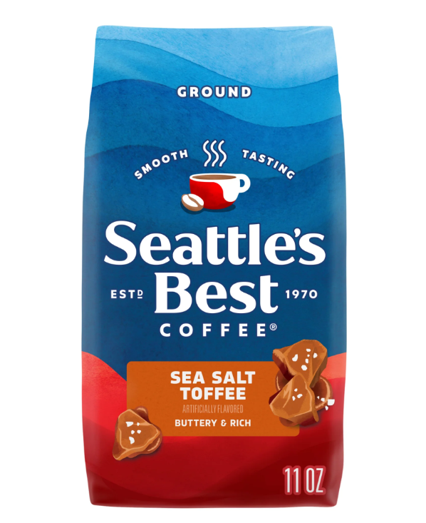 Seattle's Best Coffee Sea Salt Toffee Flavored Ground Coffee 11 oz