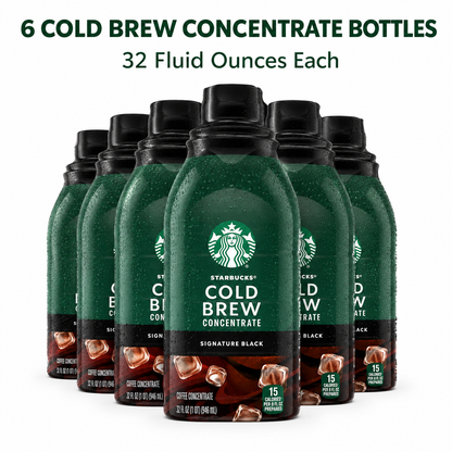 Starbucks Signature Black, Cold Brew Coffee Concentrate, Iced Coffee, 32 fl oz