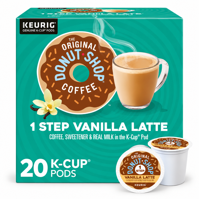 The Original Donut Shop One Step Latte Vanilla K-Cup Coffee 20ct