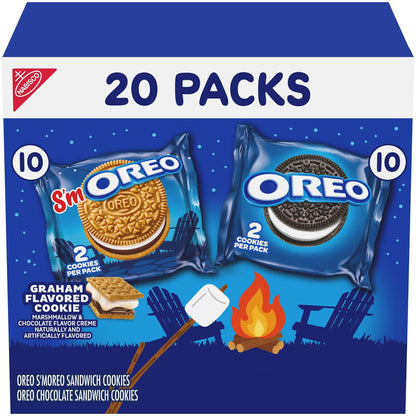 Oreo Original & S'moreo Sandwich Cookies Summer Treats Variety Pack - 18oz/20ct