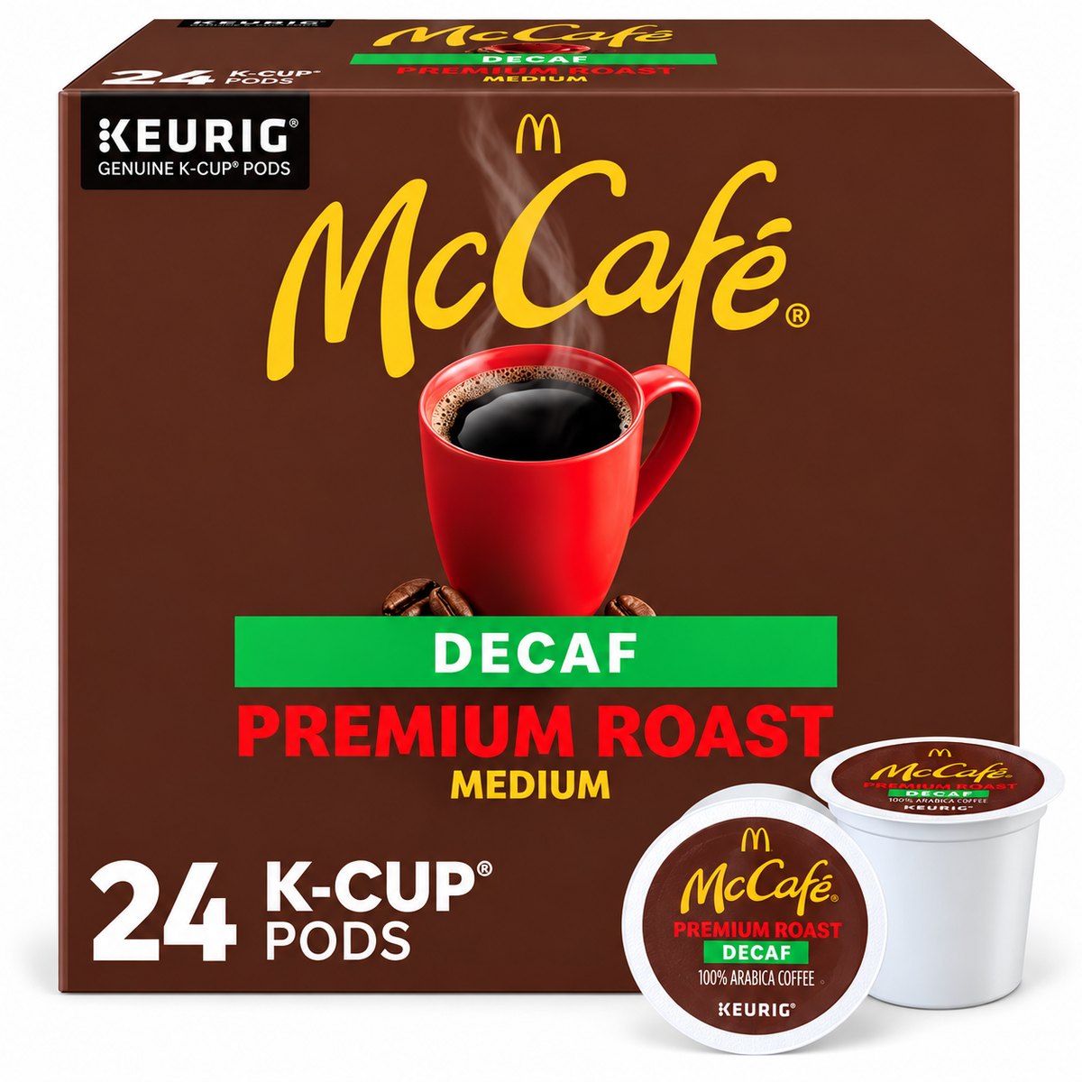McCafe Decaf Premium Medium Roast K-Cup Coffee Pods, 24 Count