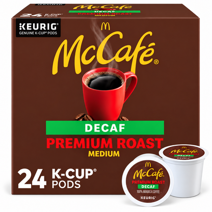 McCafe Decaf Premium Medium Roast K-Cup Coffee Pods, 24 Count
