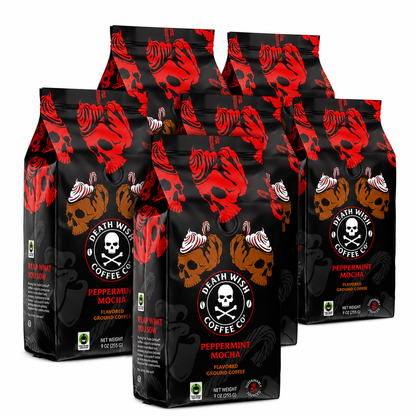 Death Wish Coffee Fair Trade Peppermint Mocha Ground Coffee 9oz