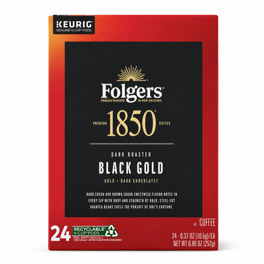 Folgers 1850 black gold bold dark k cups 24ct