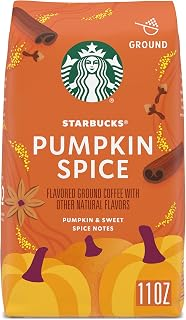 Starbucks Ground Coffee, Pumpkin Spice Naturally Flavored Coffee, 100% Arabica, Limited Edition 11oz 1pk