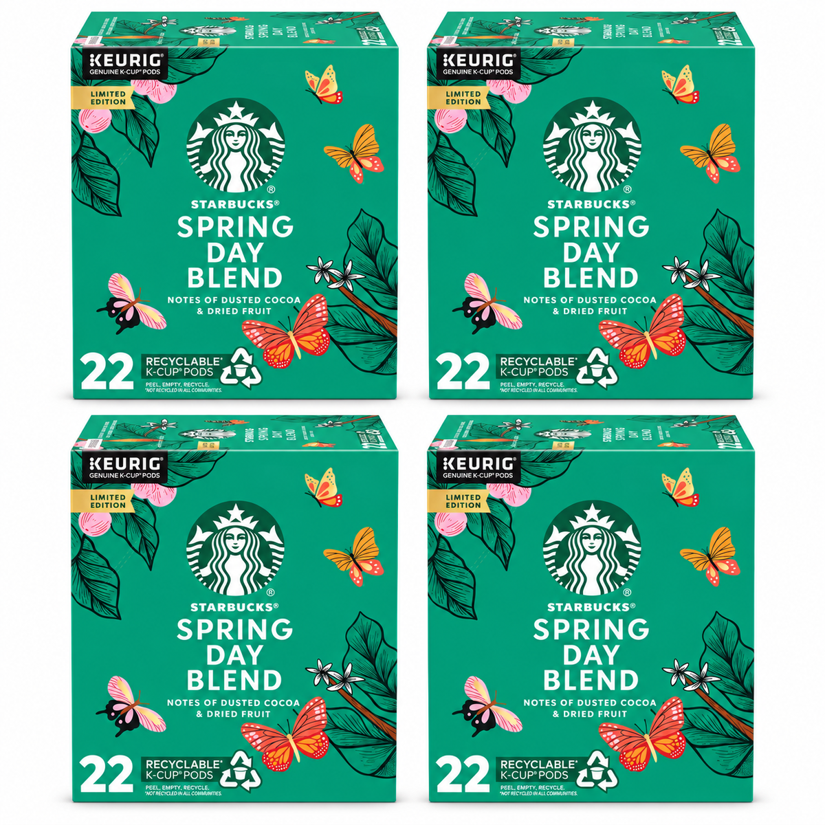 Starbucks Spring Day Blend, Medium Roast K-Cup Coffee Pods, 22 Count K Cups