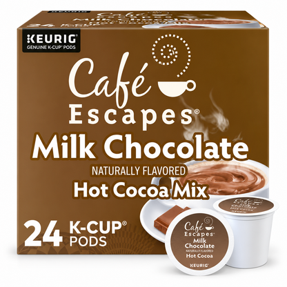 Cafe Escapes Milk Chocolate Hot Cocoa K-Cup Pods 24 Count