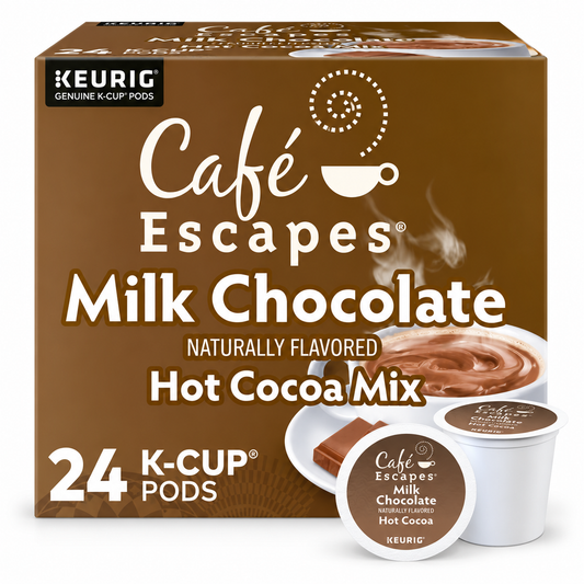 Cafe Escapes Milk Chocolate Hot Cocoa K-Cup Pods 24 Count
