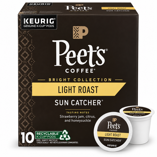 Peet's Coffee Coffee Pods, Light Roast, Sun Catcher 10 K Cups