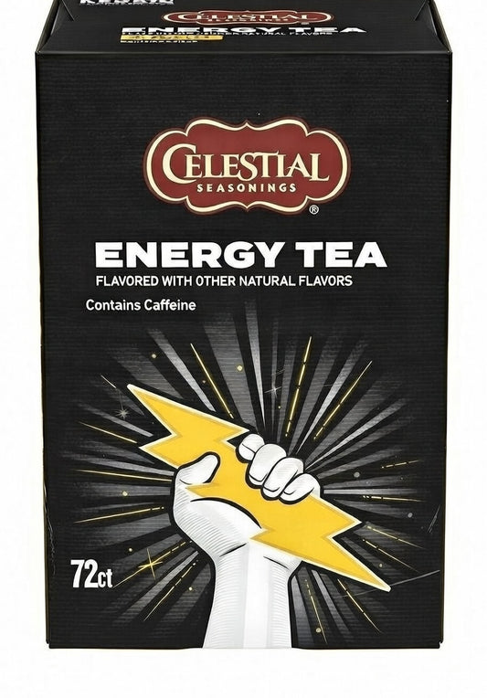 Celestial Seasonings ENERGY TEA Black Tea 72 Count K-Cup Pods Keurig