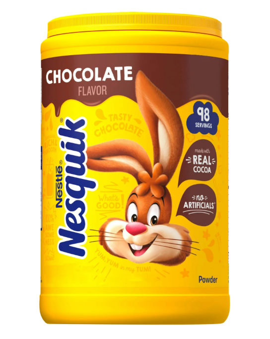 Nesquik Chocolate Flavored Powder Drink Mix, 44.9 oz Canister