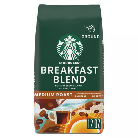 Starbucks Breakfast Blend Medium Roast Ground Coffee 12oz