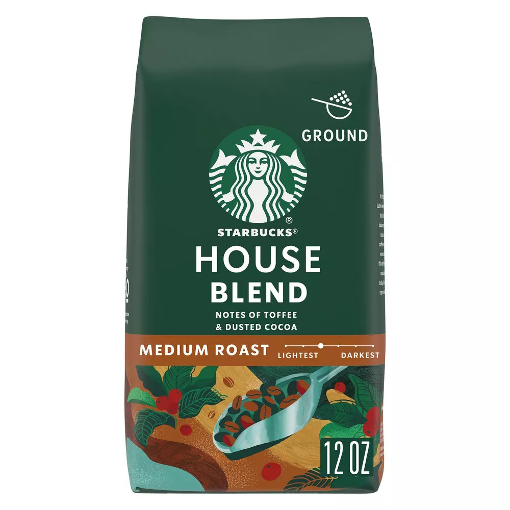 Starbucks House Blend Medium Roast Ground Coffee 12oz
